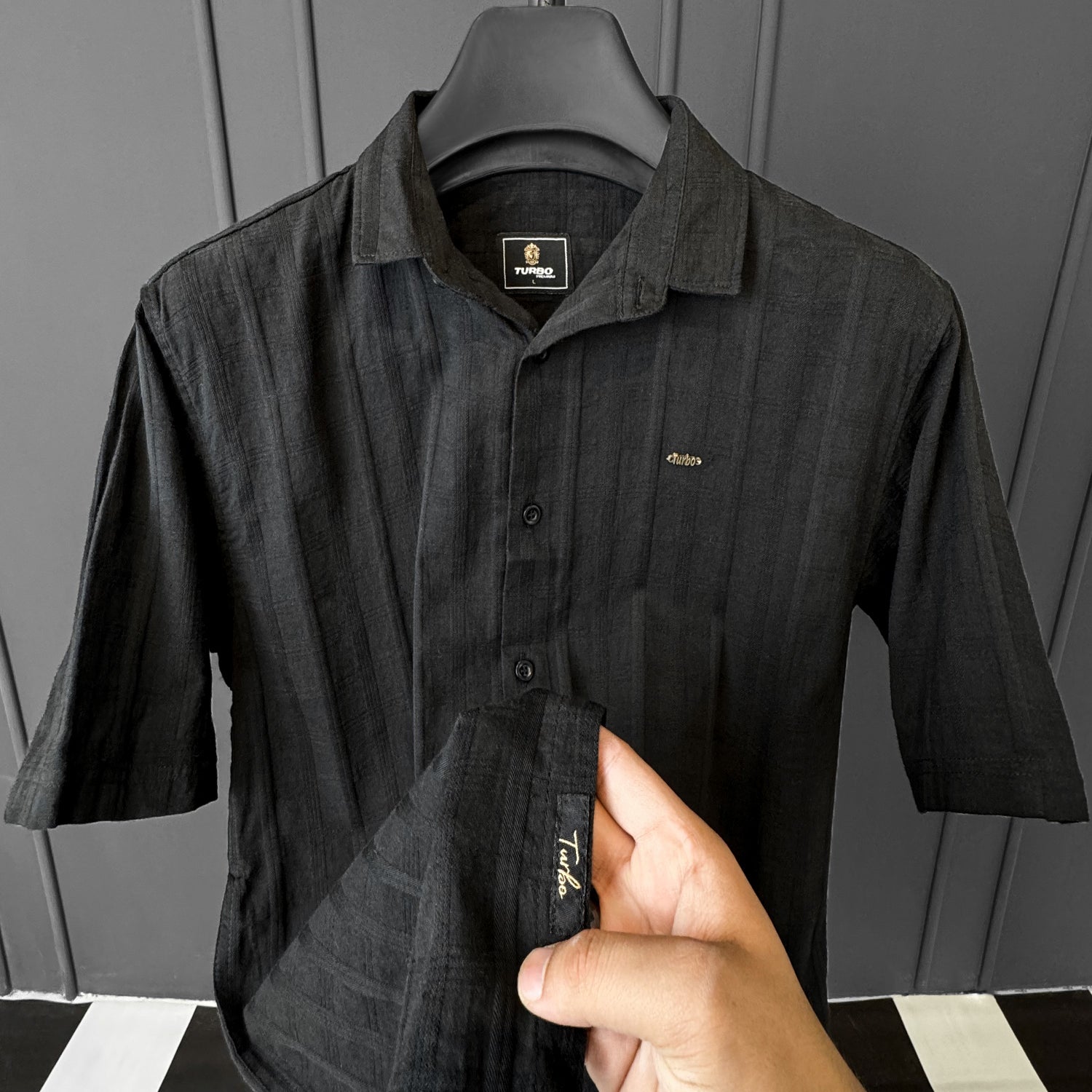 Turbo ShowOff Self Pattern Casual Shirt