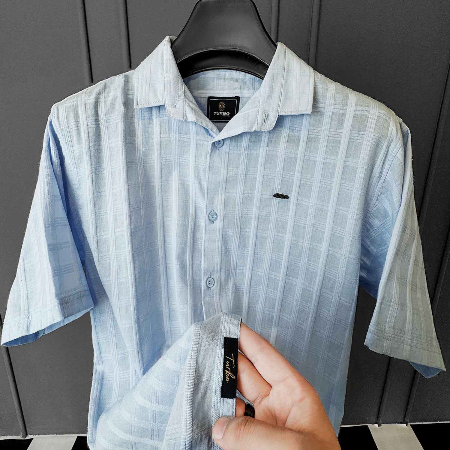 Turbo ShowOff Self Pattern Casual Shirt