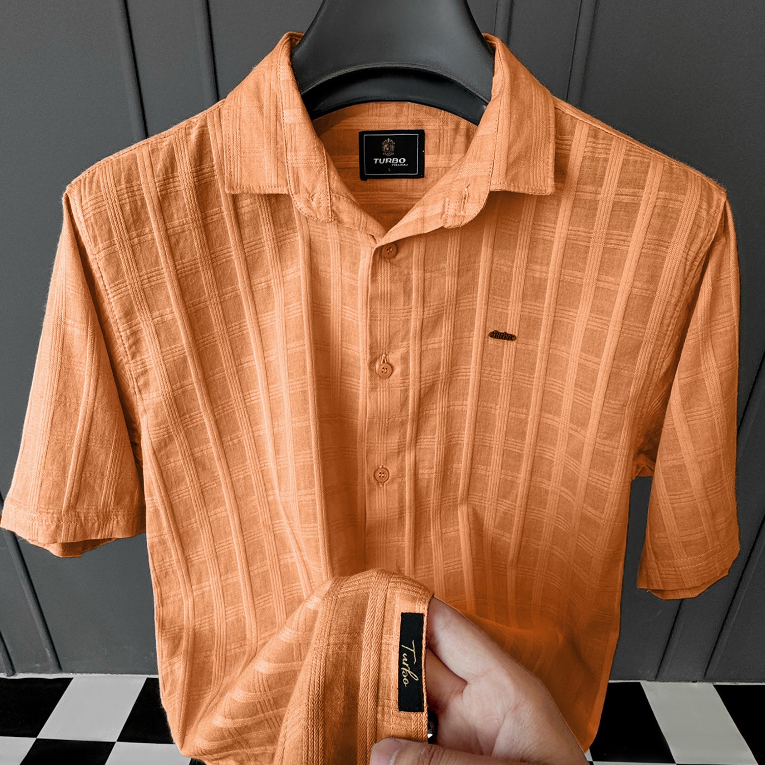 Turbo ShowOff Self Pattern Casual Shirt