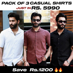Pack Of 3 Half Sleeve Casual Shirt
