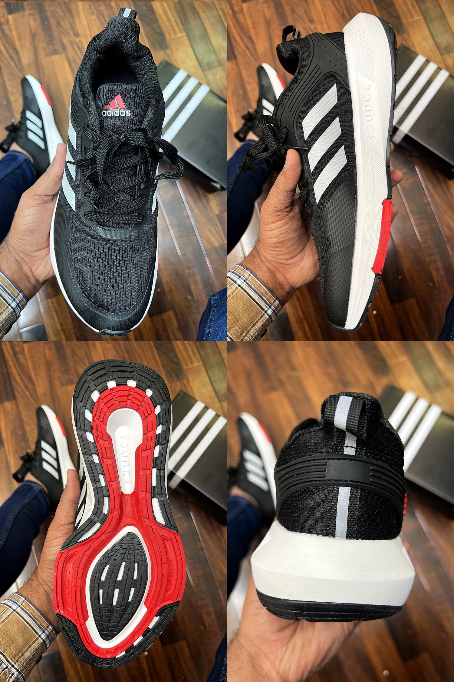 Adds Running Men Sneakers In Black&Red