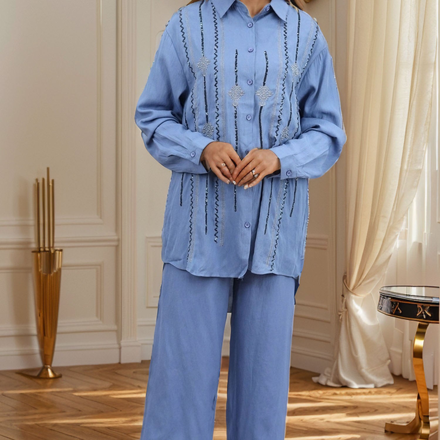 Embroidered Formal Fit Co-ord Sets