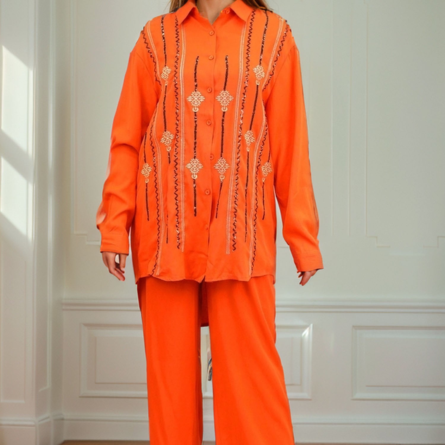 Embroidered Formal Fit Co-ord Sets