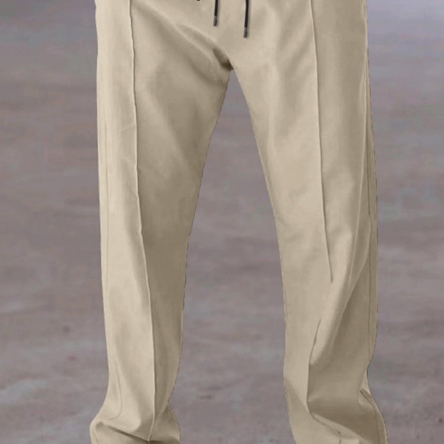 Plain Stripe Line Loose Bottom Trouser