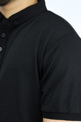 Self Texture Turbo Logo Polo Shirts