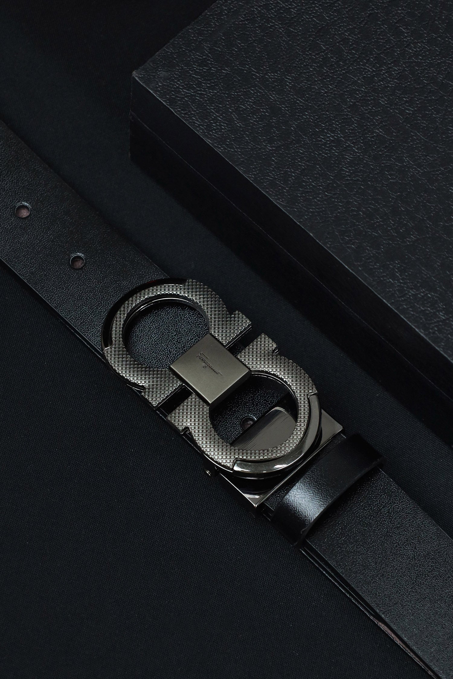 Feragamo Metal Alloy Automatic Buckle Branded Belt
