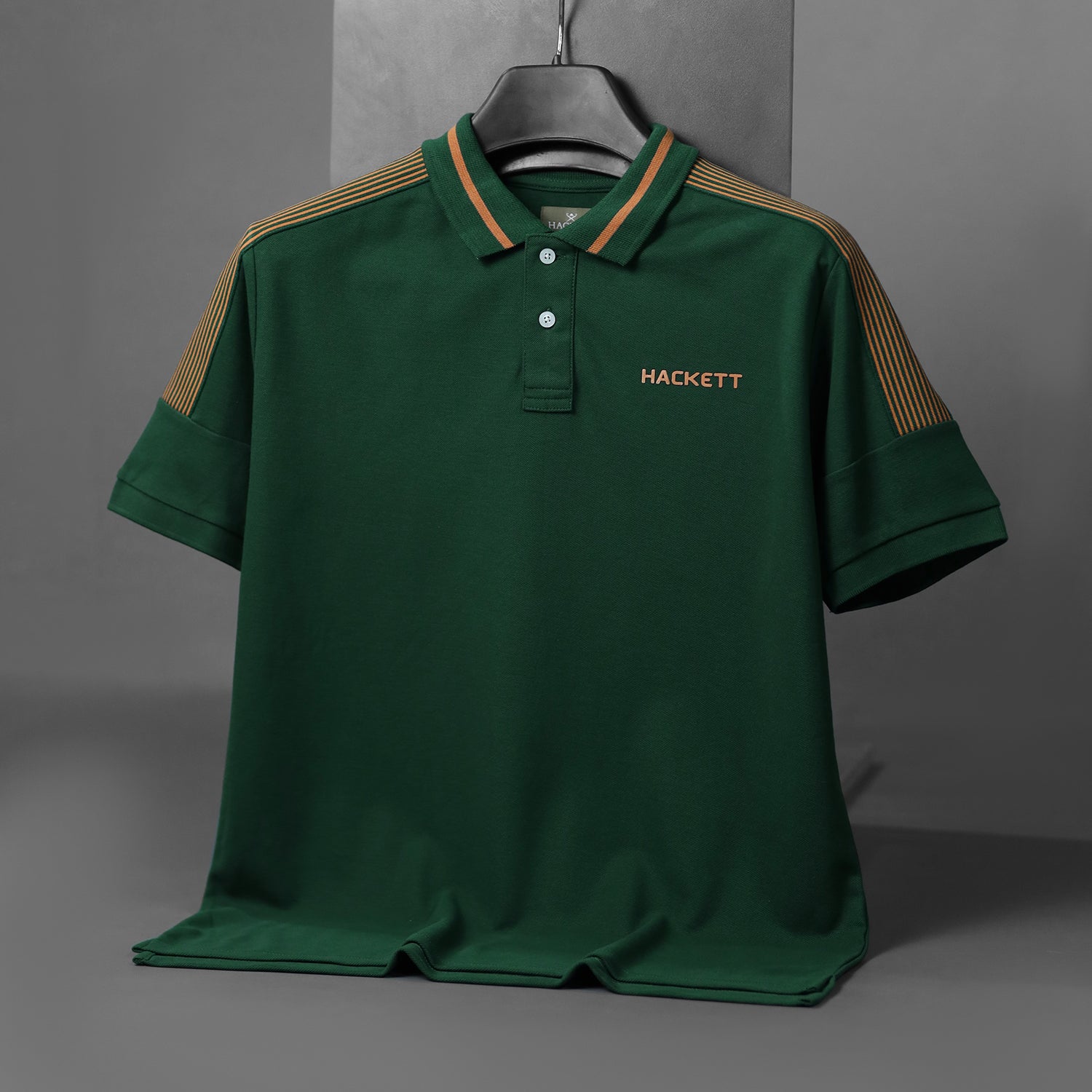 Hcket Contrasting Striped Sleeves Men's Polo Shirt