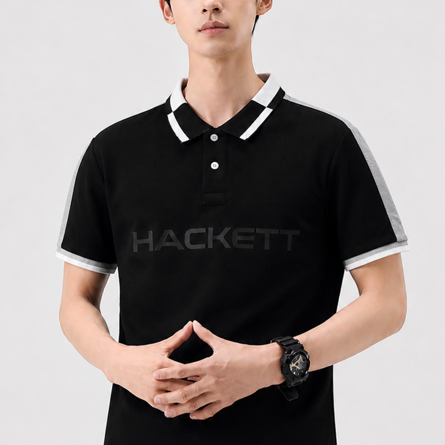 Hcket Contrast Collar Detailing Men's Polo Shirt