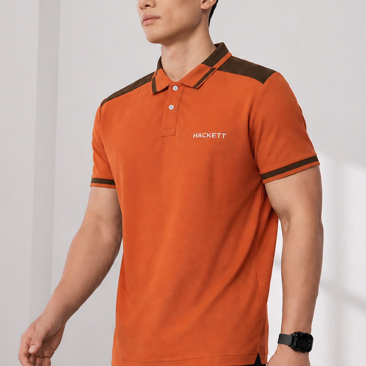Hcket Linear Colour-Block Men's Polo Shirt