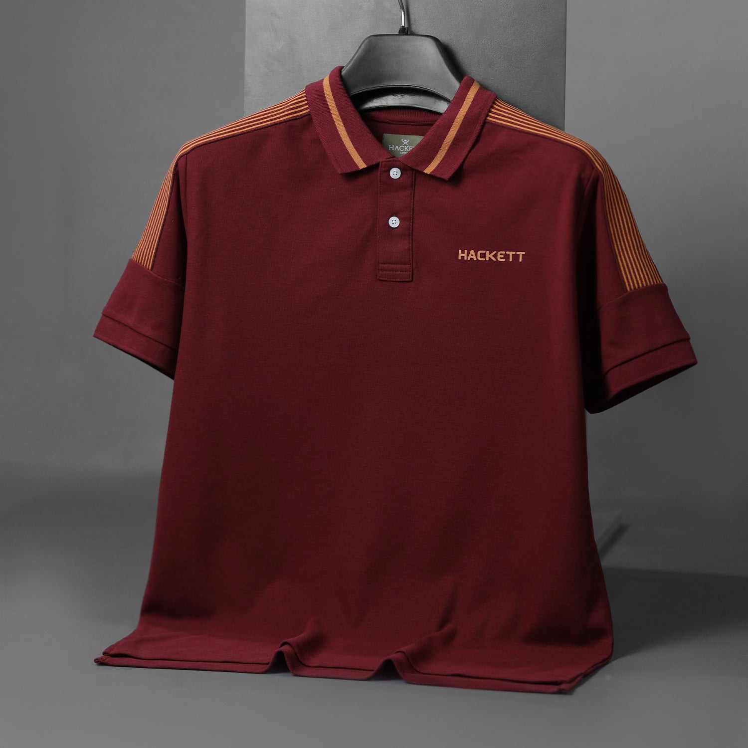 Hcket Contrasting Striped Sleeves Men's Polo Shirt