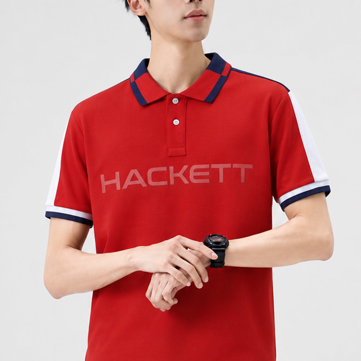 Hcket Contrast Collar Detailing Men's Polo Shirt