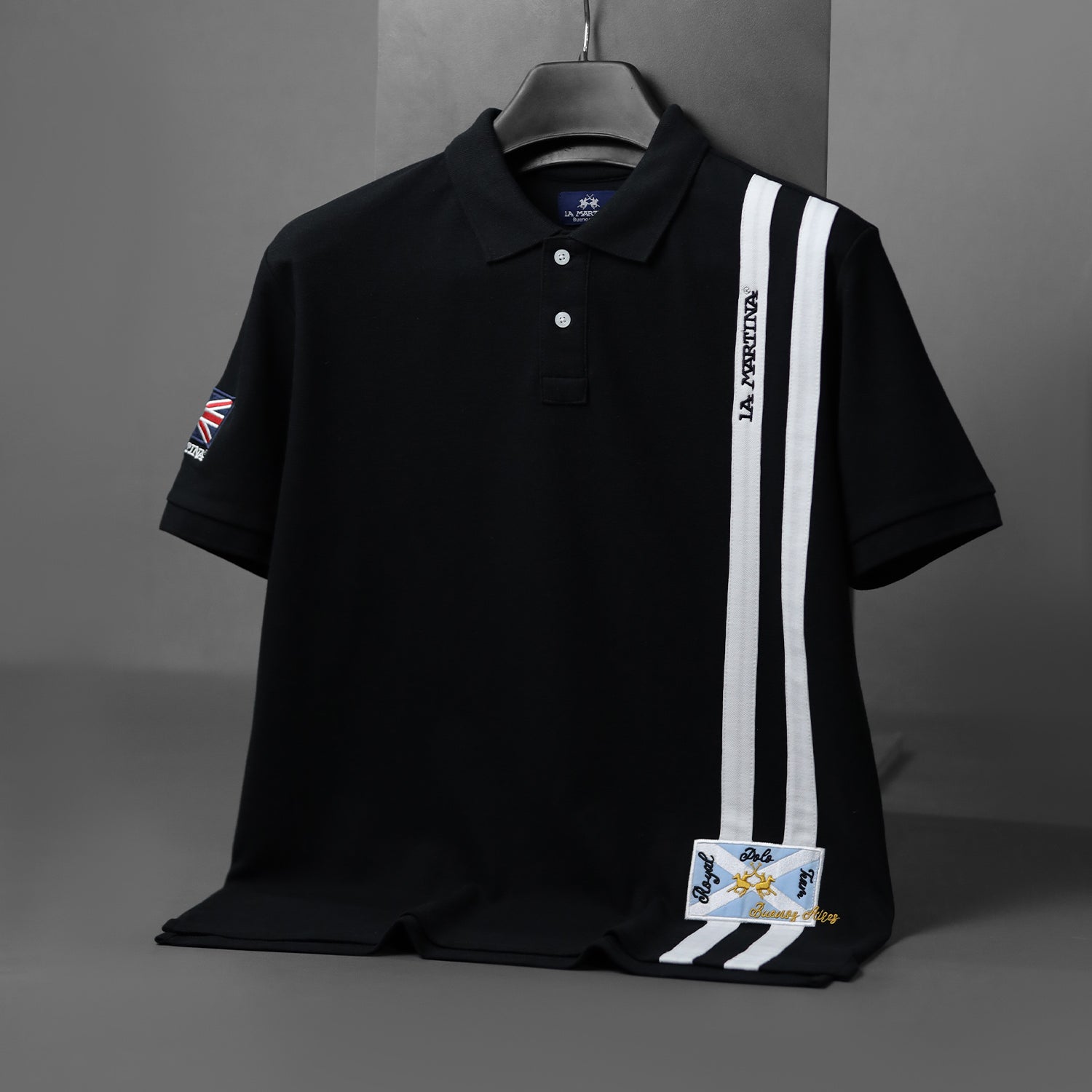 LA Mrtin Side Striped Style Men's Polo Shirt