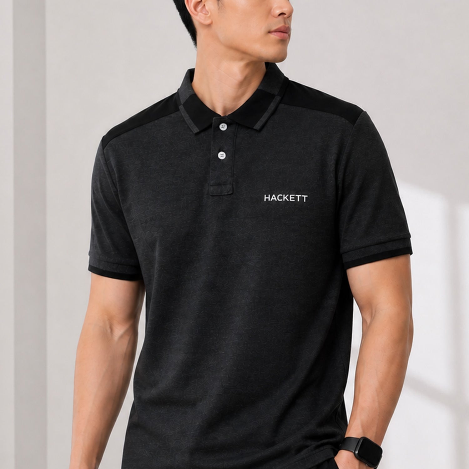 Hcket Linear Colour-Block Men's Polo Shirt