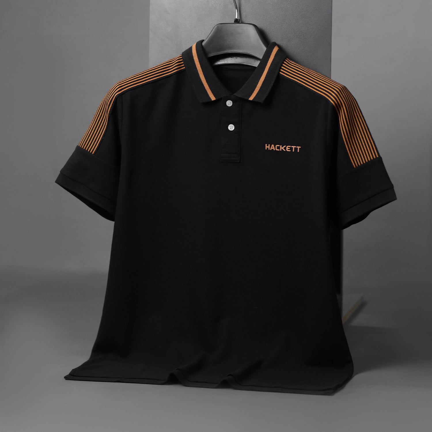 Hcket Contrasting Striped Sleeves Men's Polo Shirt
