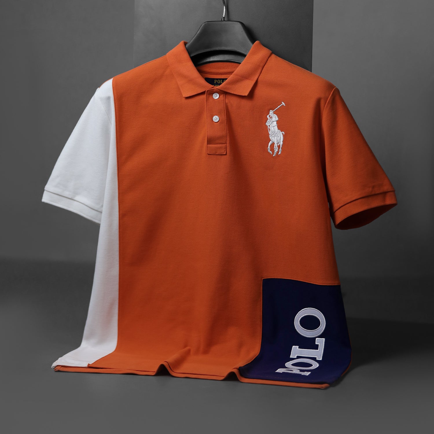 Plo Rph Lren Color-Blocked Style Men's Shirt