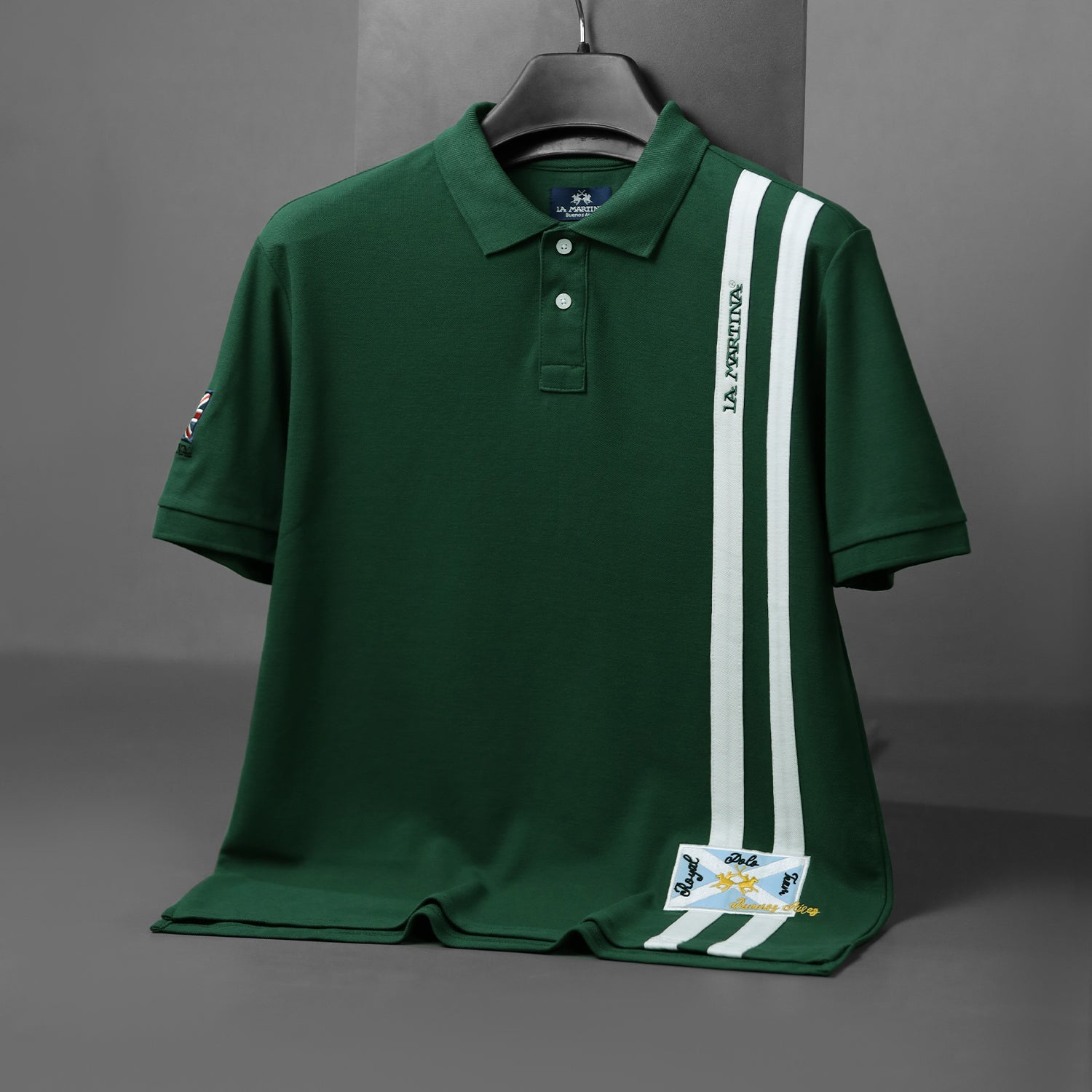 LA Mrtin Side Striped Style Men's Polo Shirt