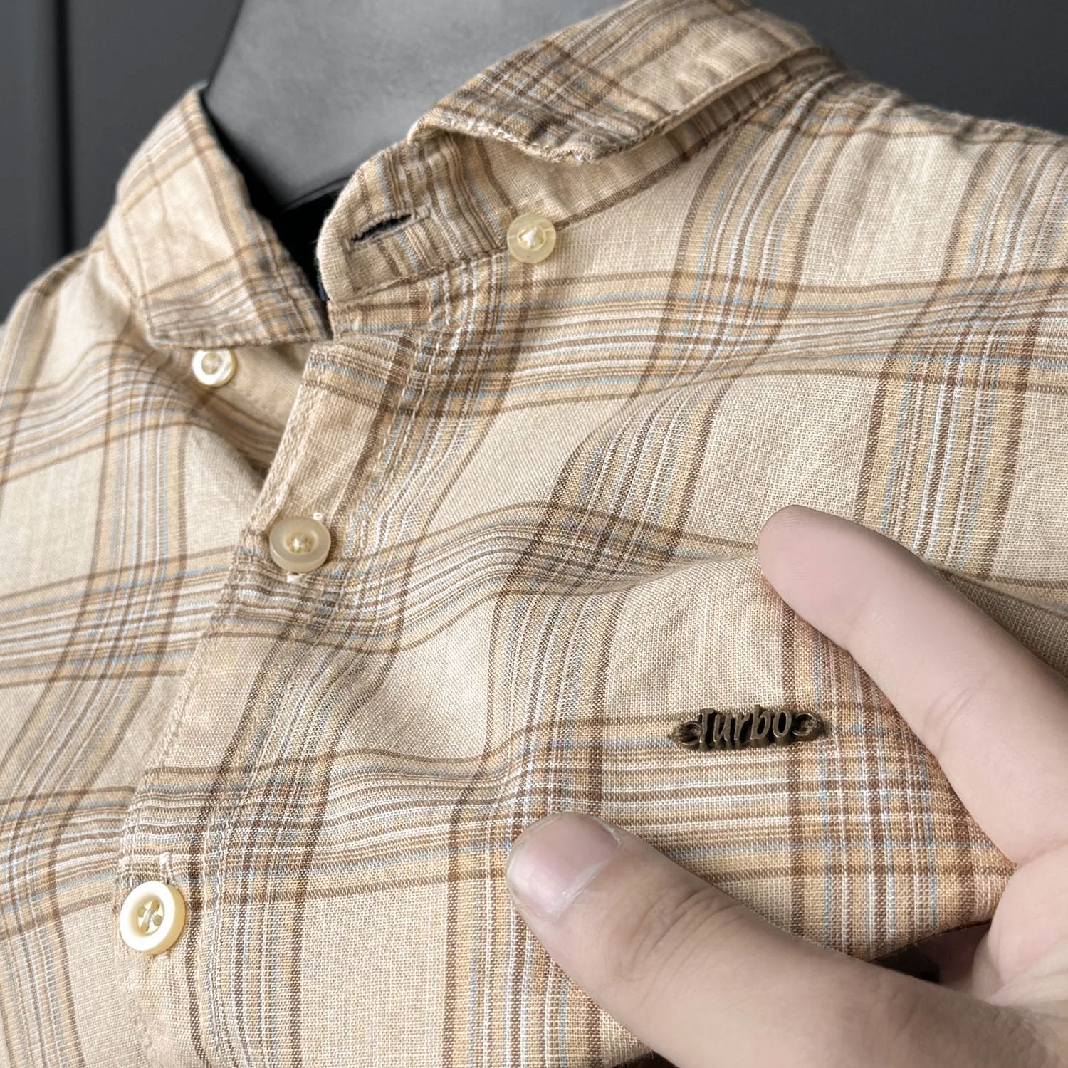 Turbo FearLess Checked Long Sleeve Cotton Casual Shirt