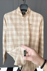 Turbo FearLess Checked Long Sleeve Cotton Casual Shirt