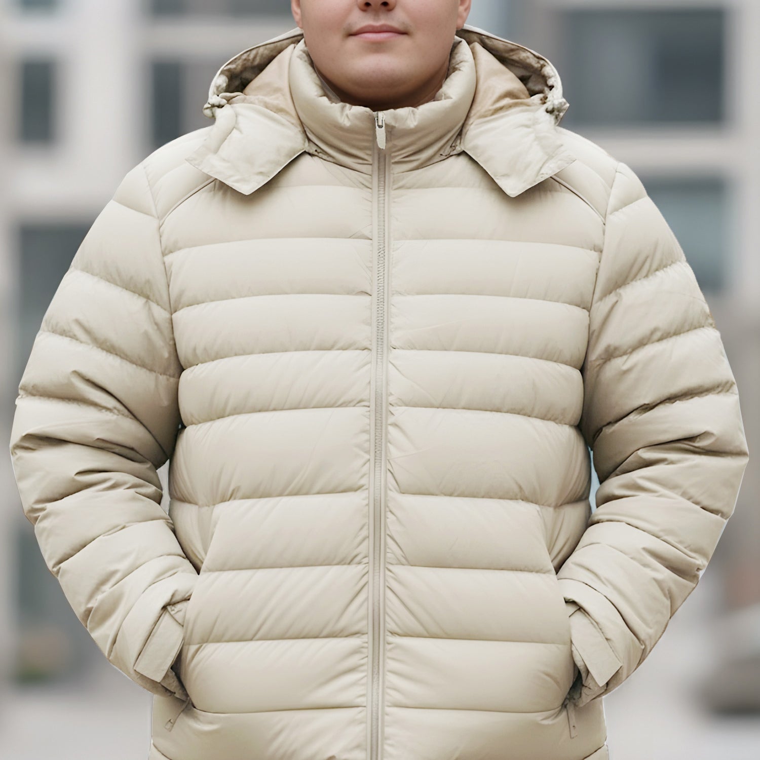 Hoodie With String Regulation Quilted Imported Puffer Jacket