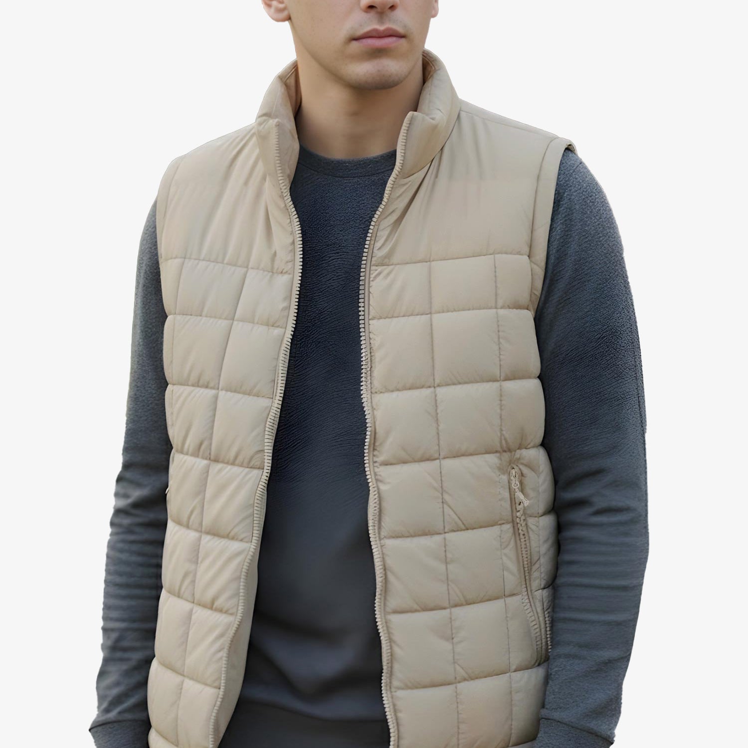 Boa Reversible Vest Detachable Hood Imported Men's Gilet
