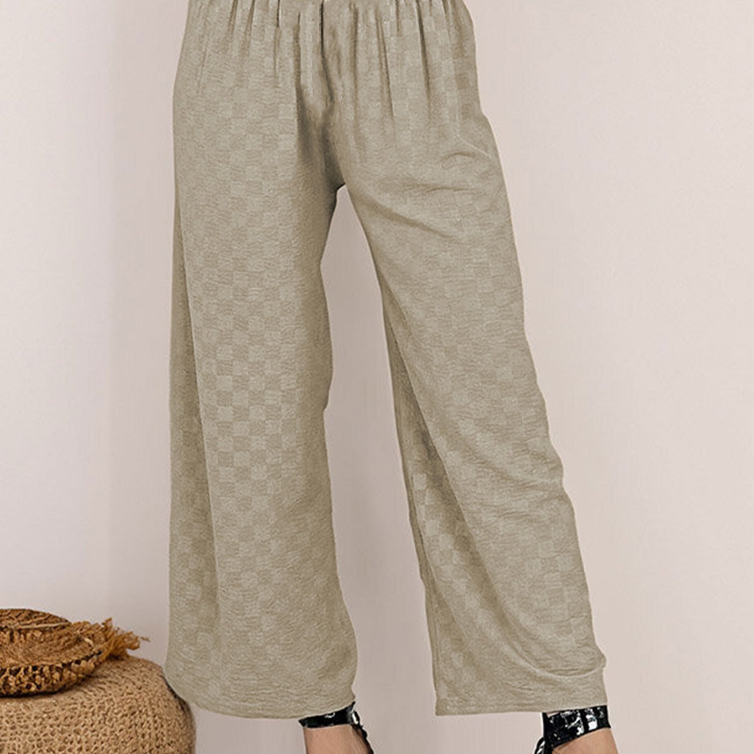Just Vibe LV Texture Pattern Flapper Trouser - Women