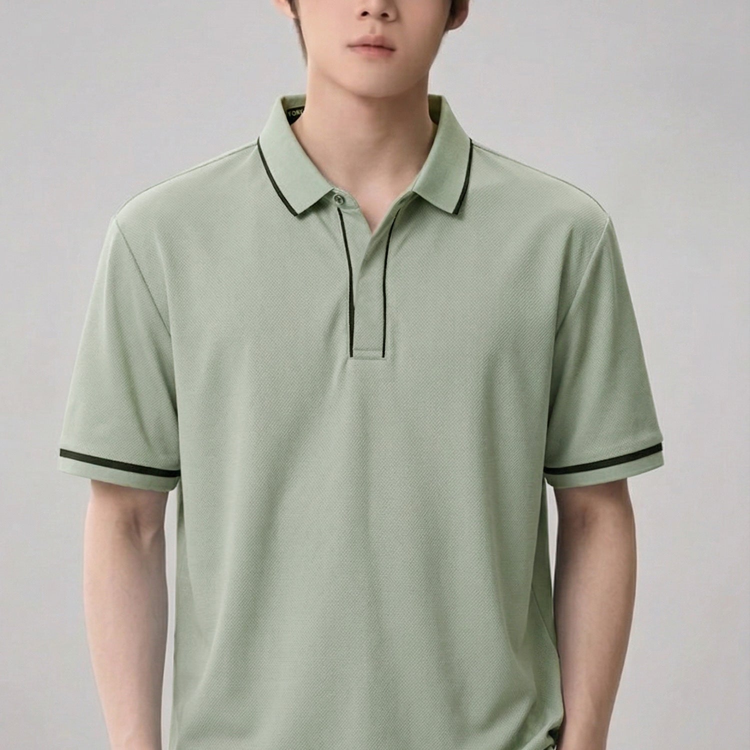 Turbo Piping Collared Style Men's Polo T-Shirt