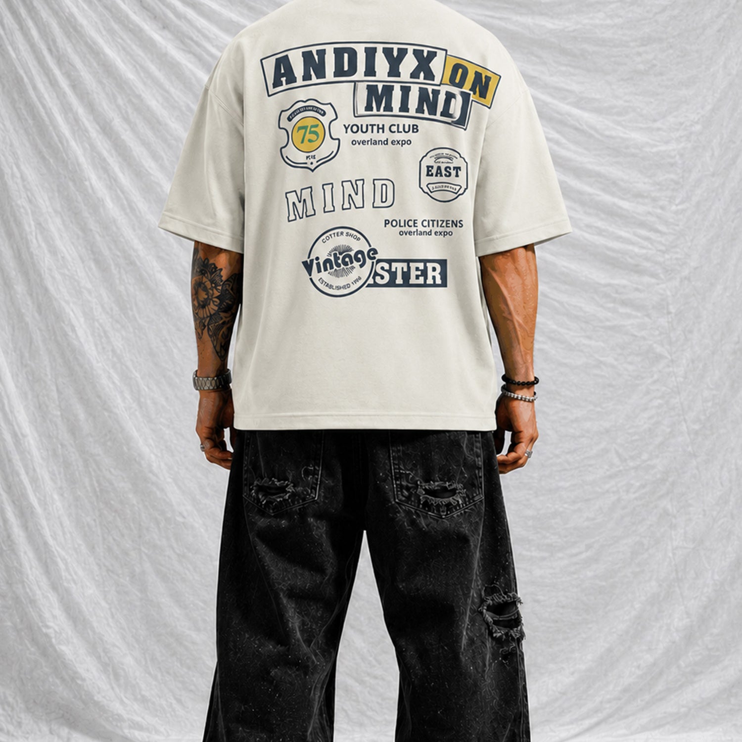 Turbo Distinctive Chest Design Oversize Tee