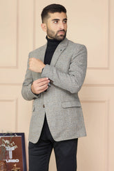 Wool Rich Worsted Tweed Mens Casual Blazer