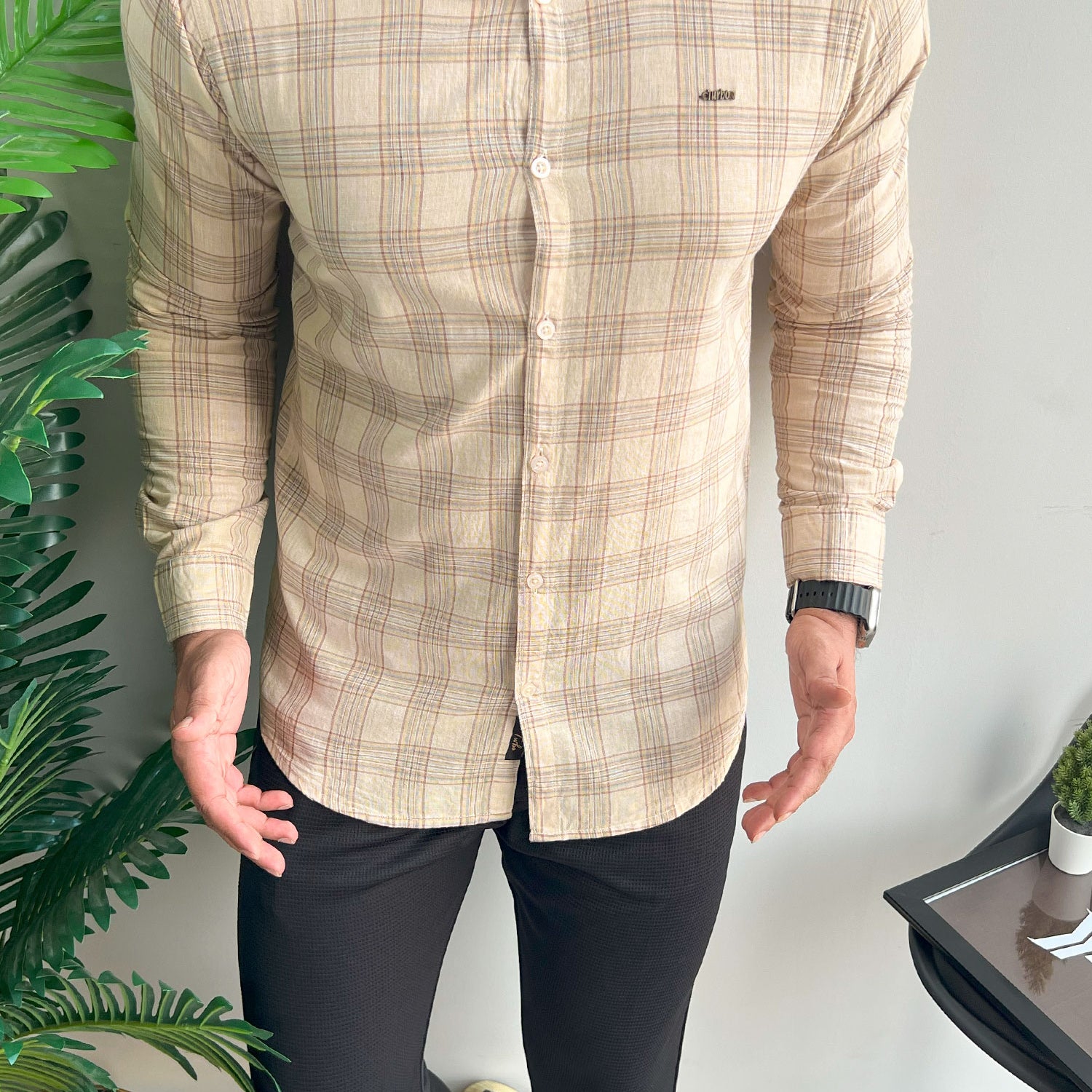 Turbo FearLess Checked Long Sleeve Cotton Casual Shirt