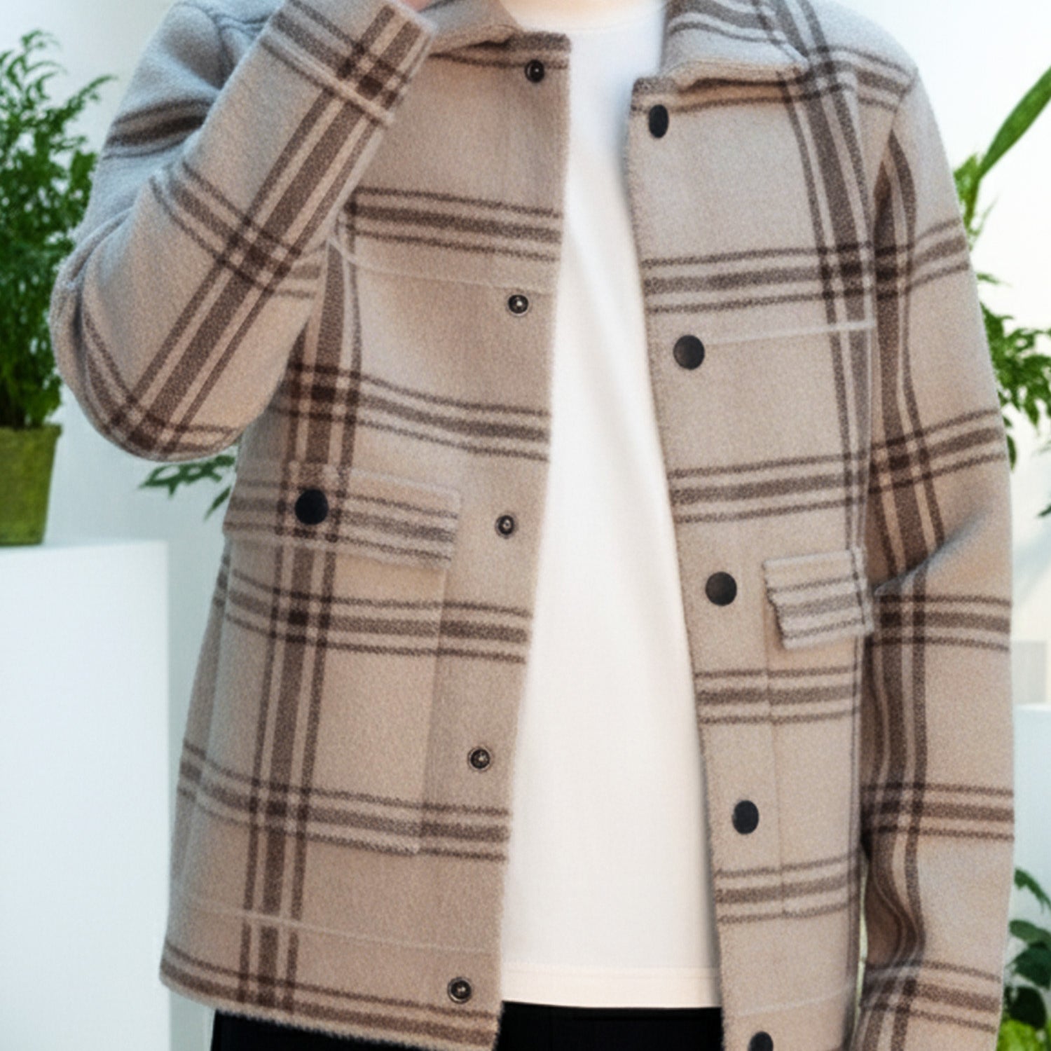 Twill Flannel Imported Men's Woolen Jacket