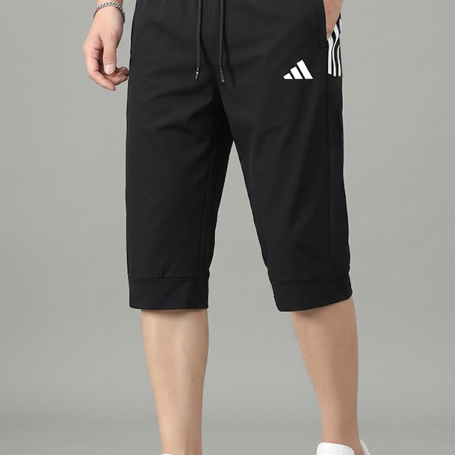 Adds Quarter 3-stripe design Imp Dry-Fit Men's Shorts
