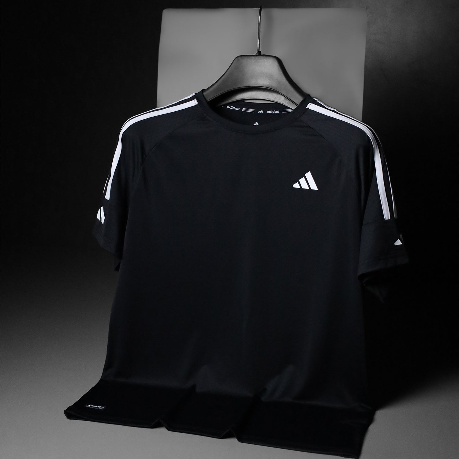 Adds Shoulders 3 Stripe Style Imp Dry-Fit Tee
