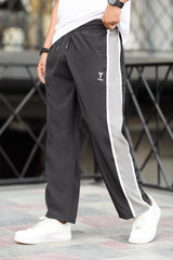 Turbo Panel Typography Micro Loose fit Trouser in Black