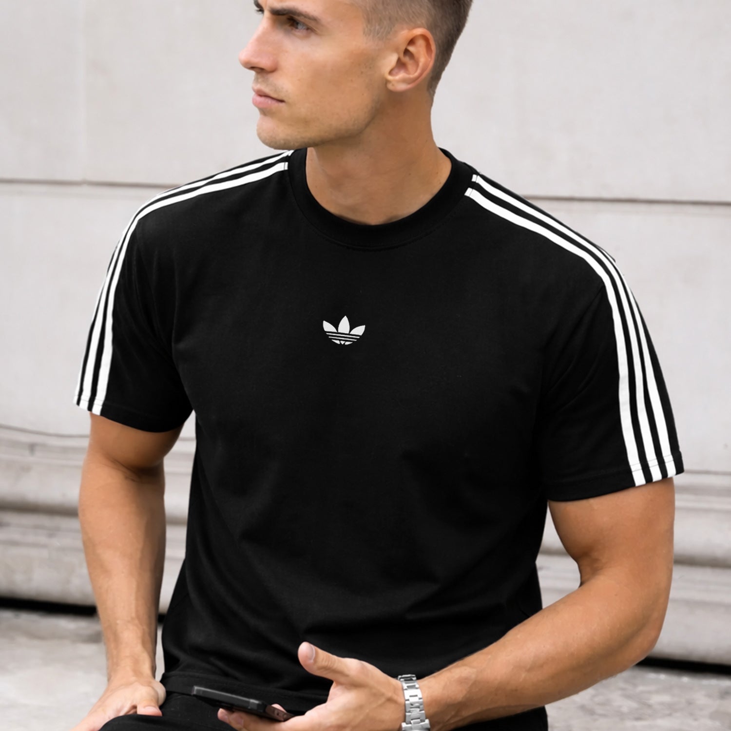 Adds Trefoil Boxy Men's Tee