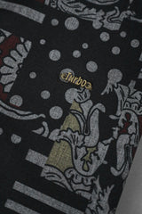 Turbo Retro Flower Motif Long Sleeve Cotton Casual Shirt