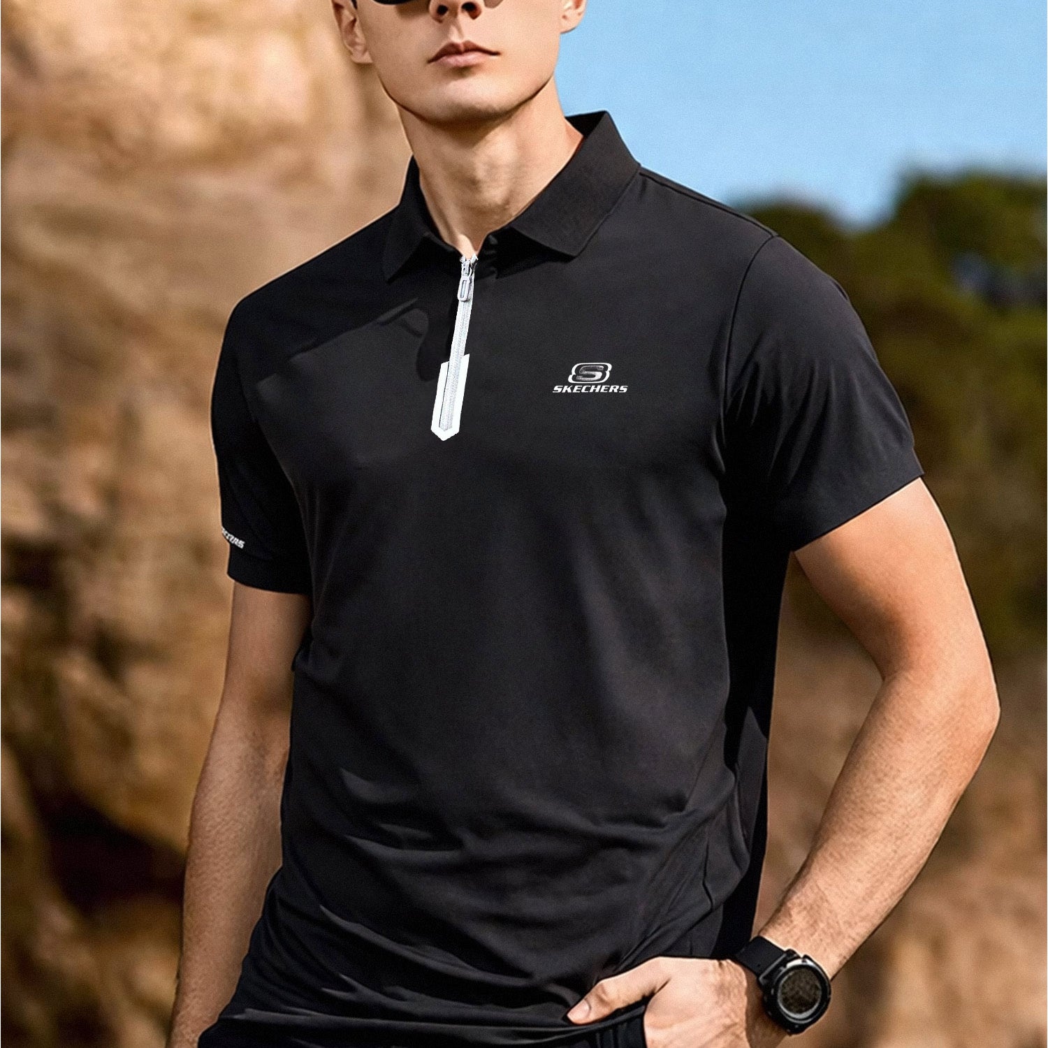 Skchrs Urban Mesh Men's Polo Shirt