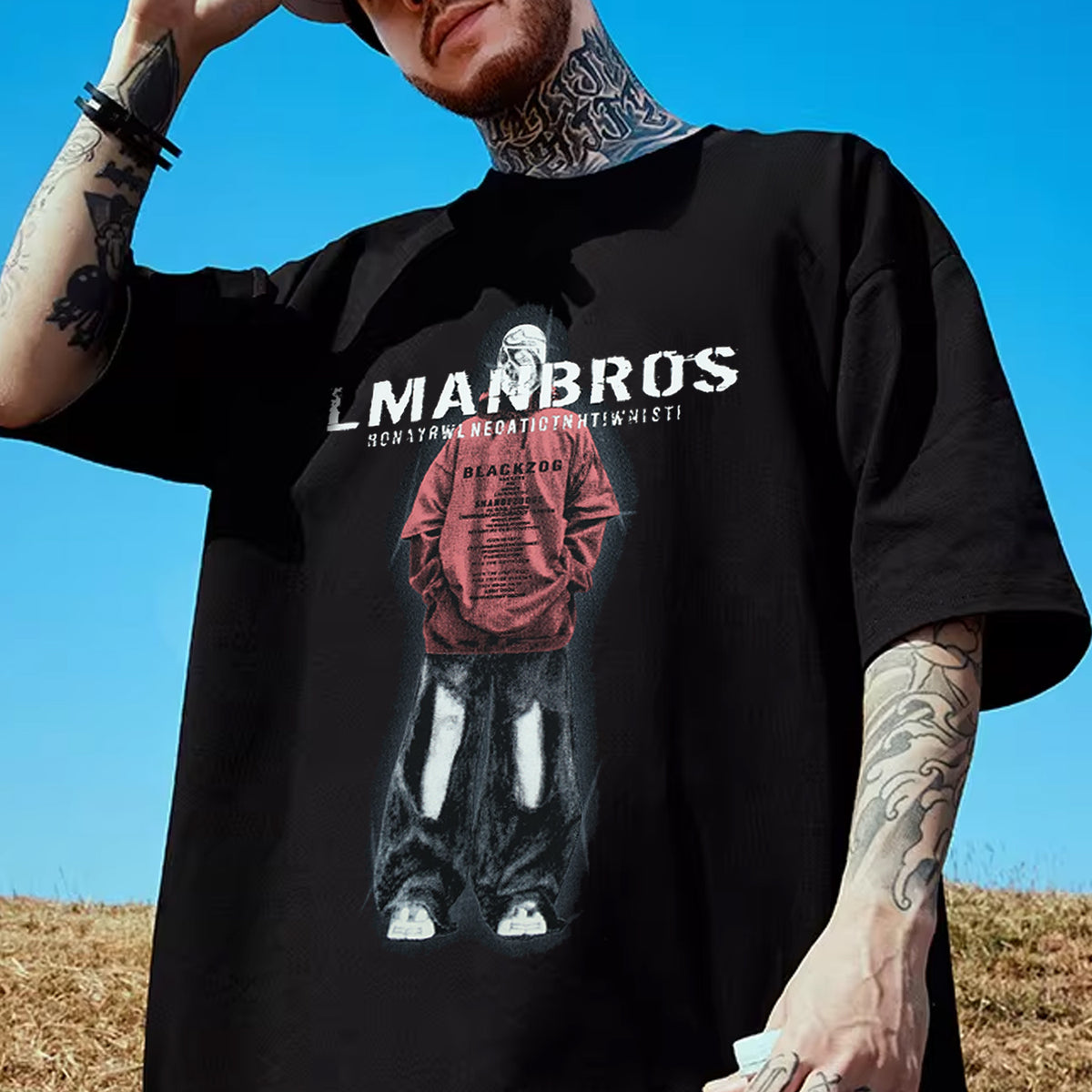 Lmanbros Graphic Round Neck T-shirt