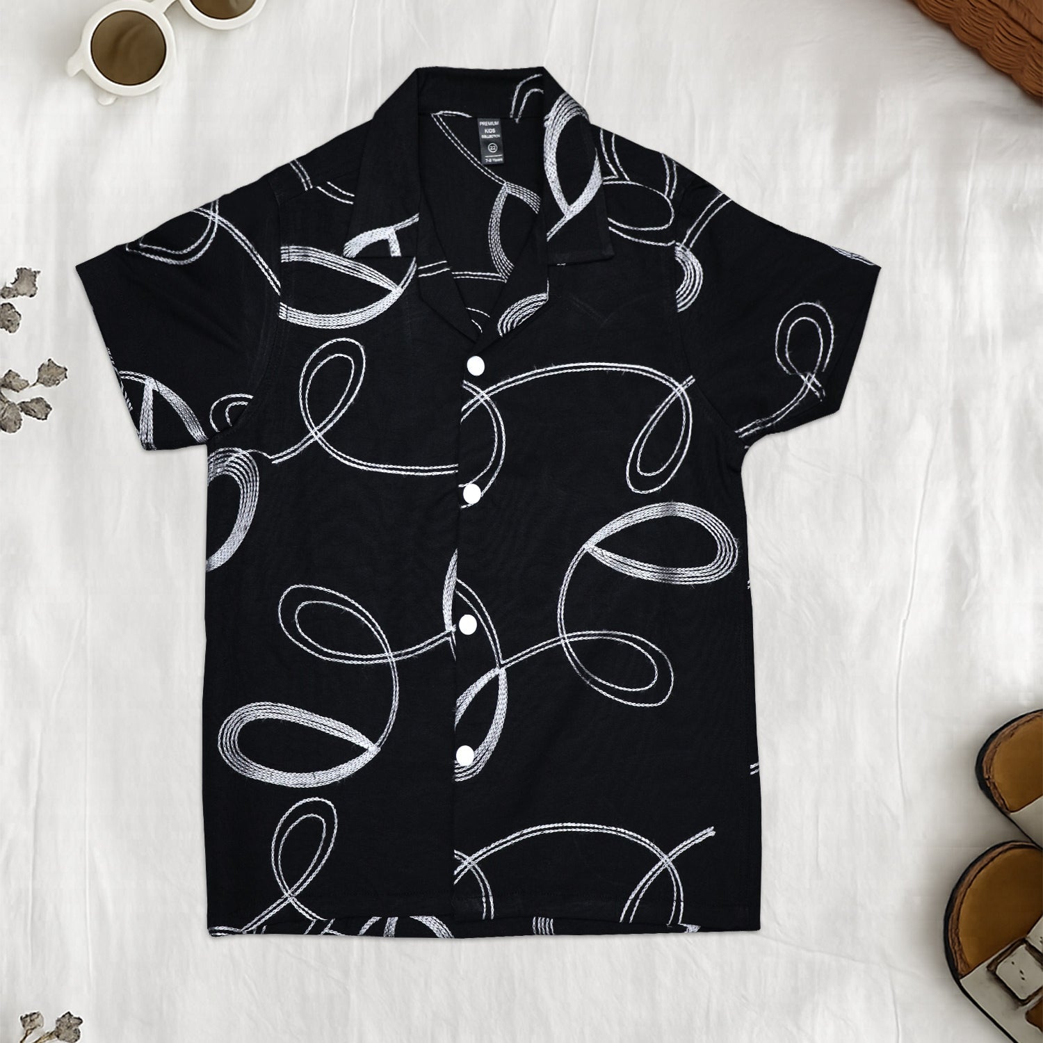 Turbo Swirl Pattern Younger Kids Casual-Shirt