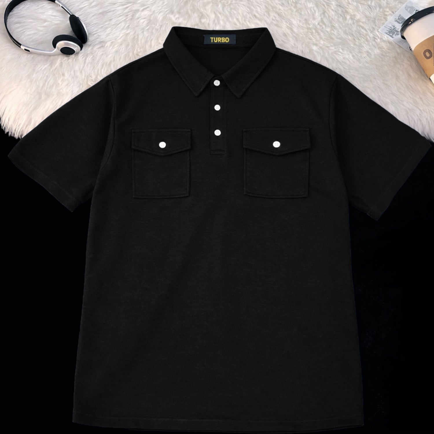 Turbo Classic Button Placket Men's Polo Shirt