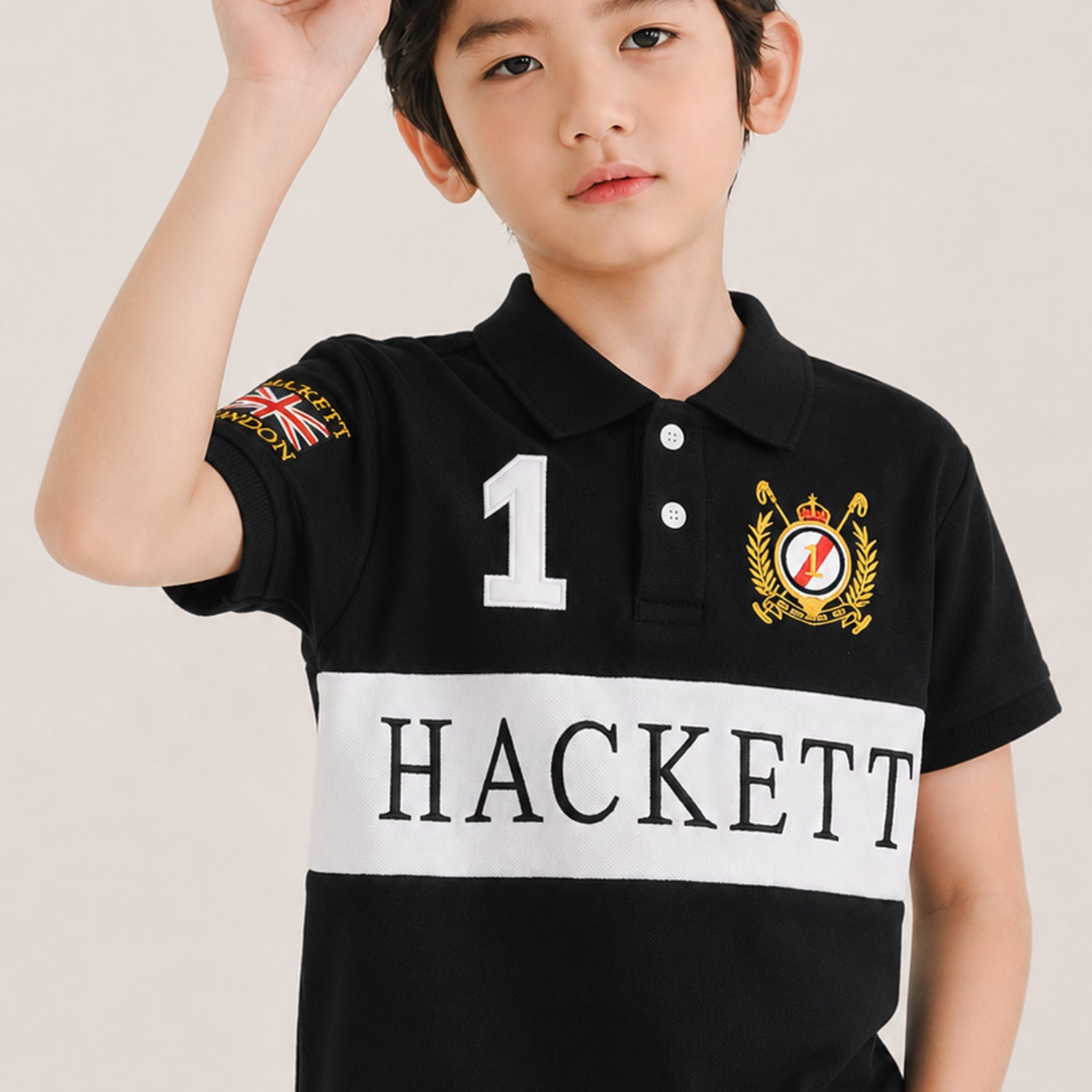 Hcket Classic Fit Younger Kids Polo Shirt