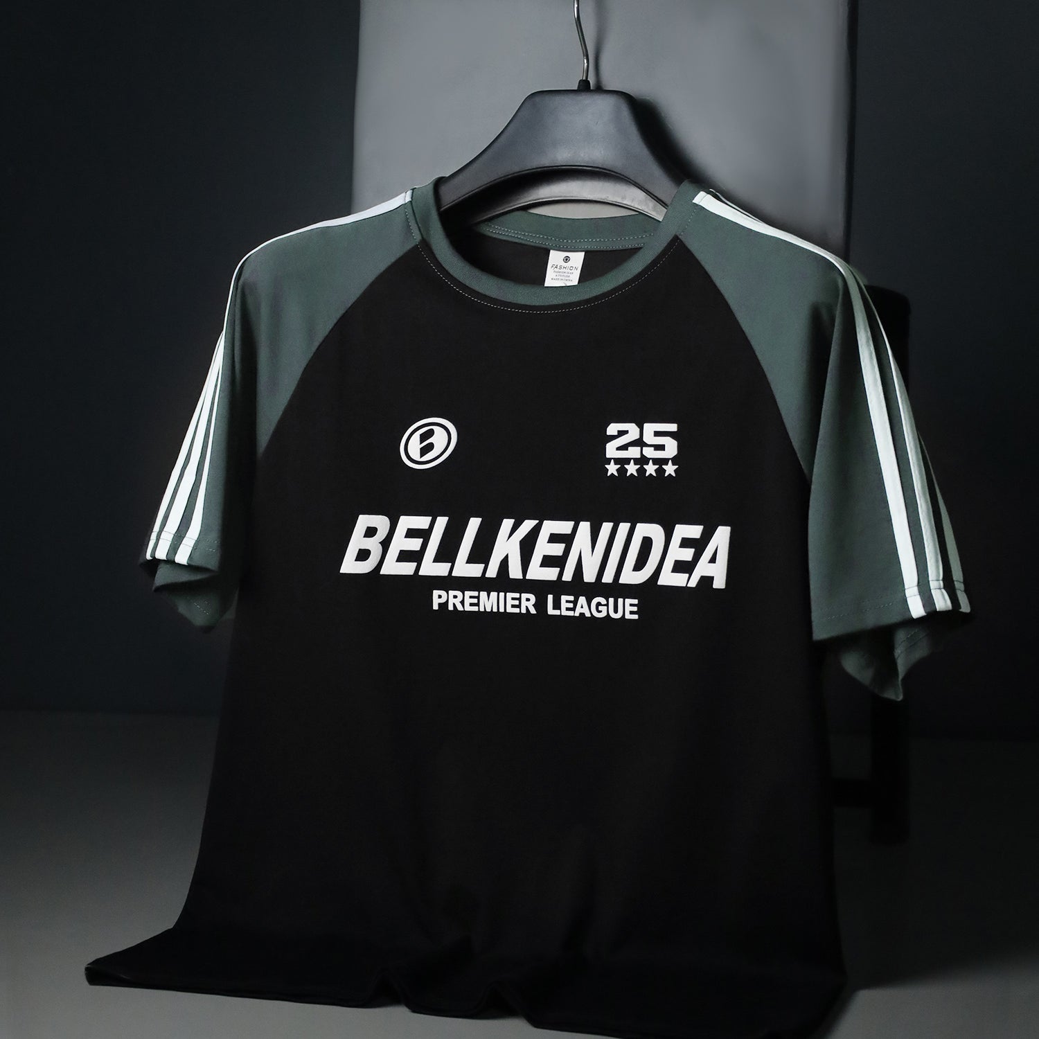 Stripe Style Premier League Round Neck T-shirt