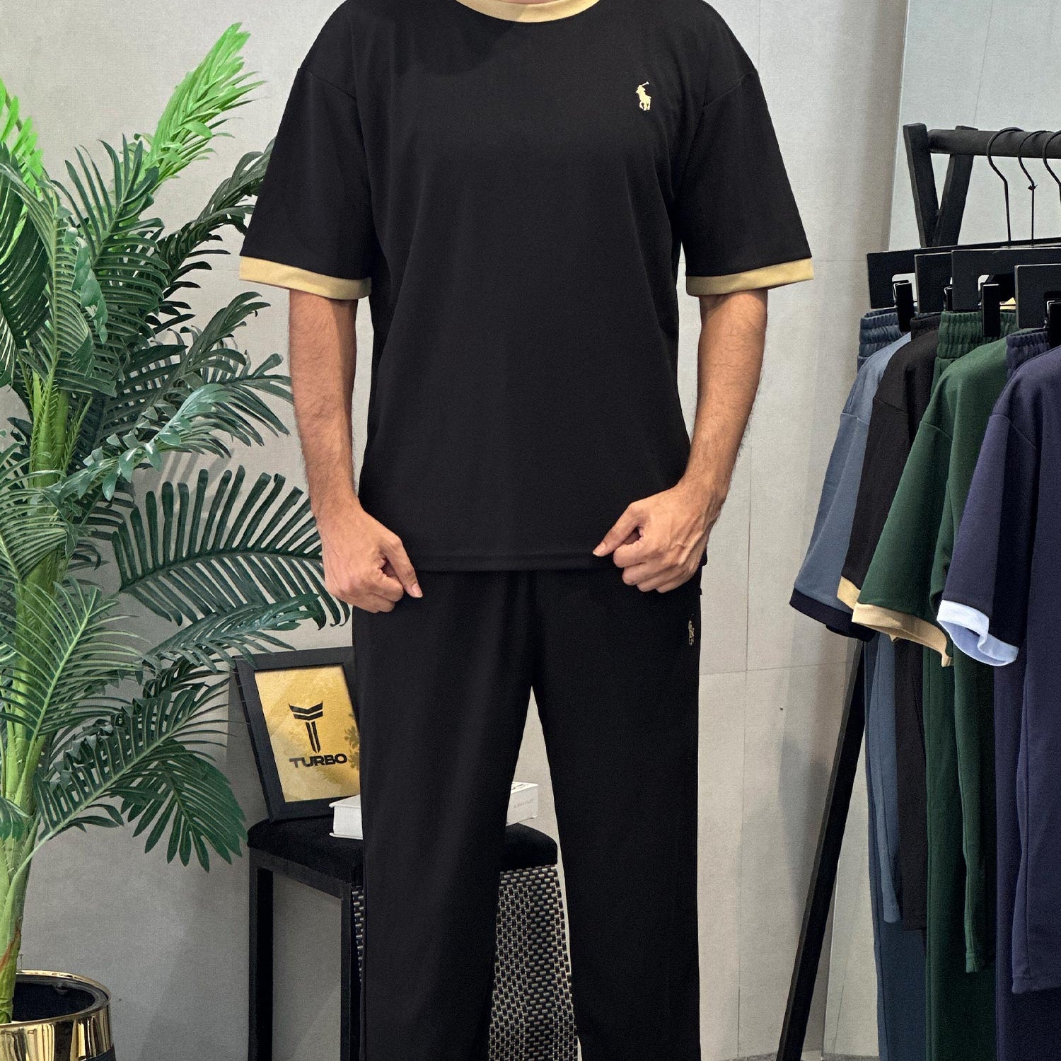 Plo Contrast Trim Men's Co-Ord Set