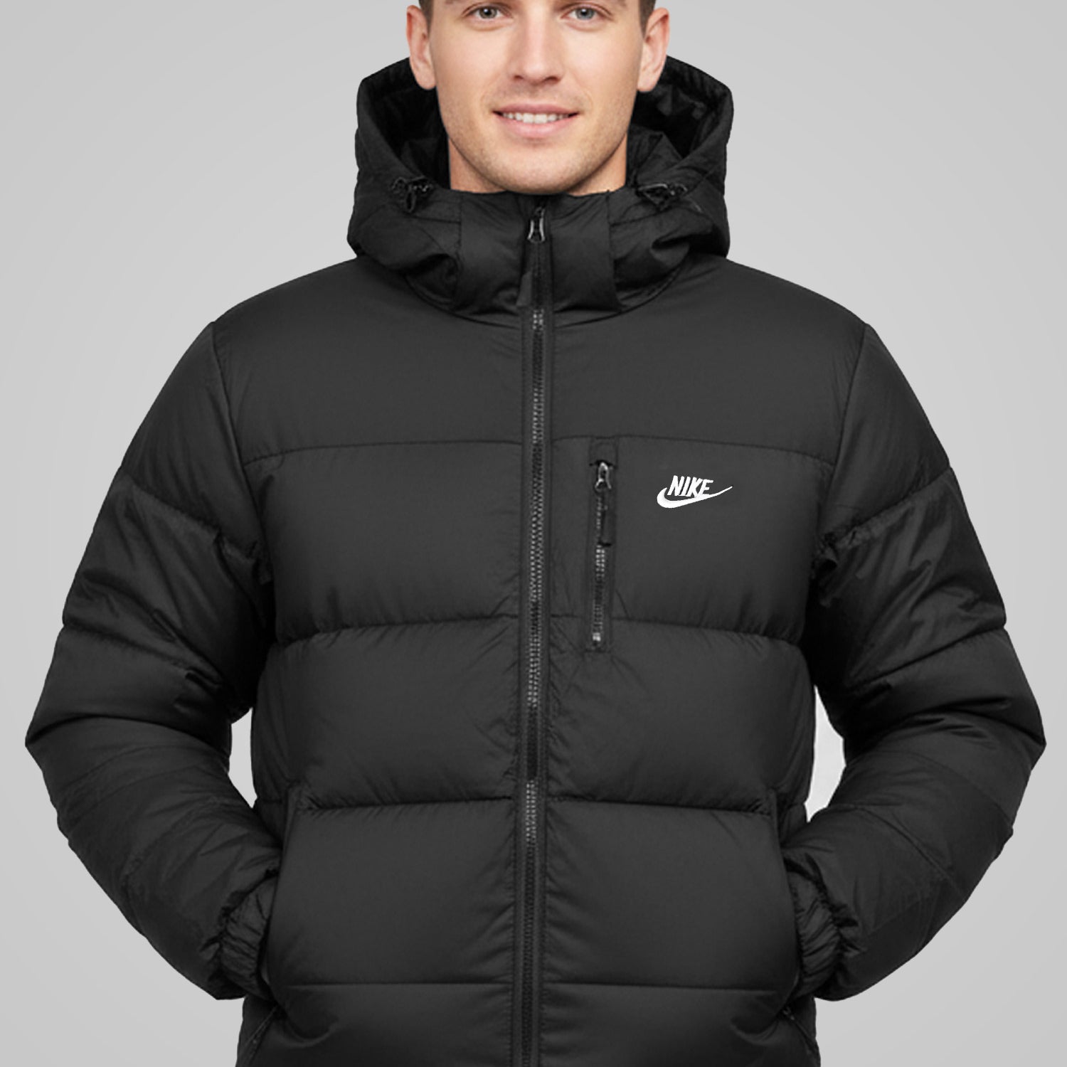 Nke 2 Colors Style Men's Imported Puffer Jacket
