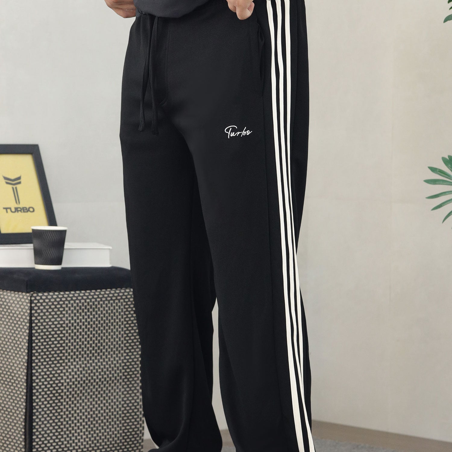 Turbo High Street Side Stripe Loose Bottom Trouser