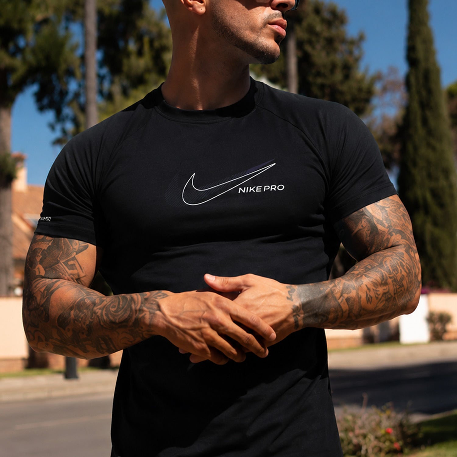 Nke Pro Honey Comb Textured Imp Dry-Fit Tee