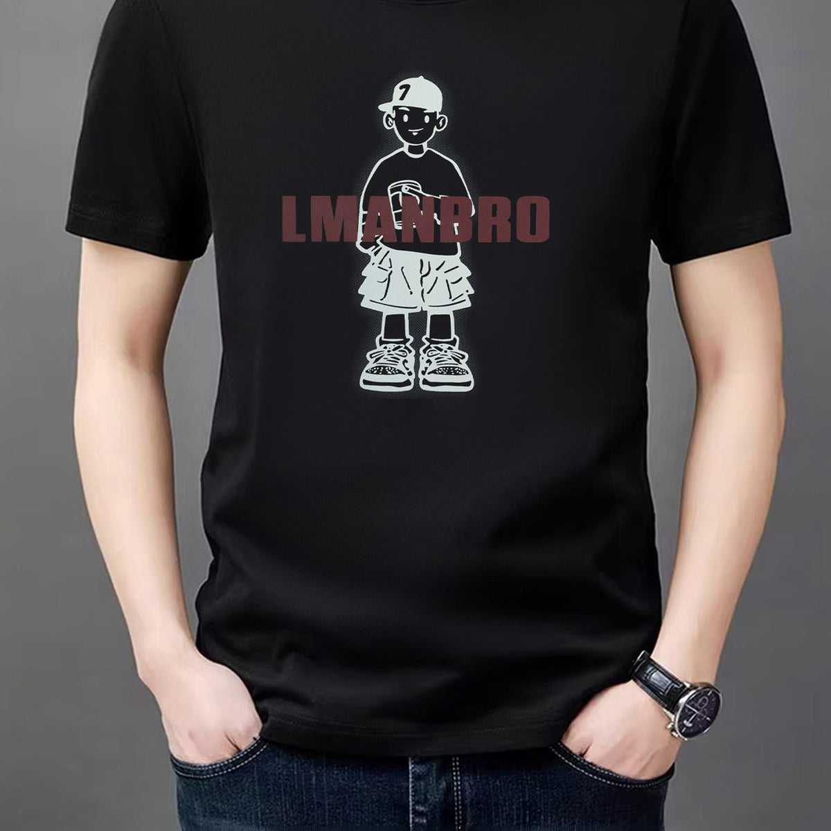 Exclusive Print Round Neck T-shirt
