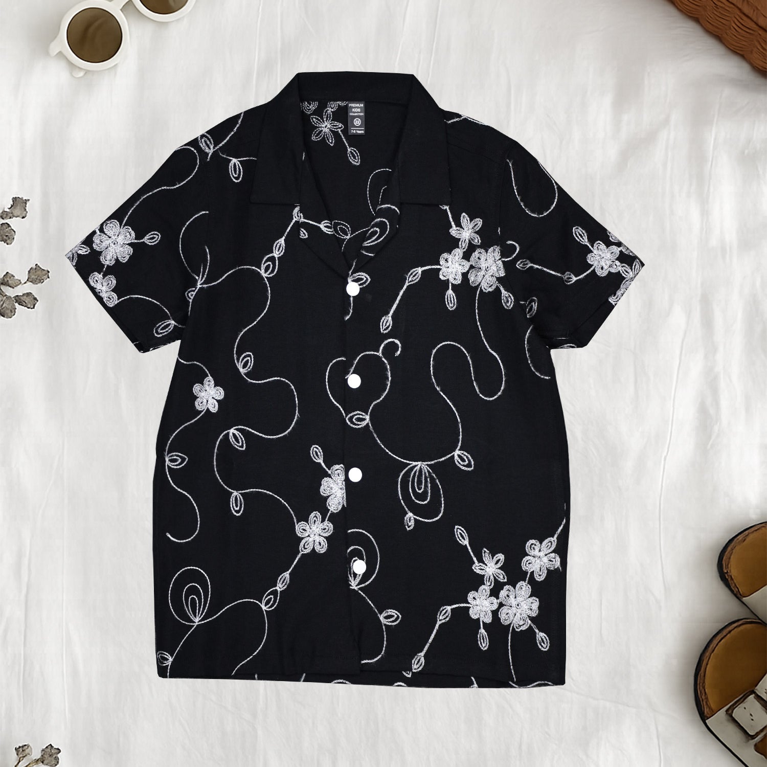 Turbo Abstract Floral Younger Kids Casual-Shirt