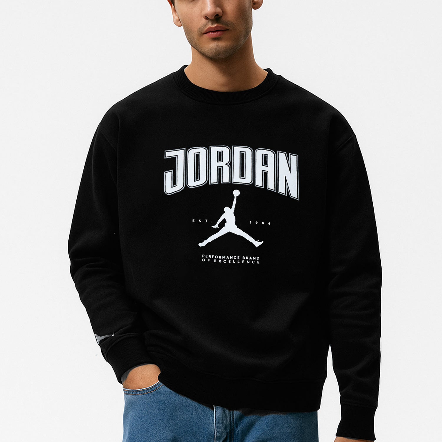 Jrdn Flight Heritage Crew Neck Imported Sweatshirt