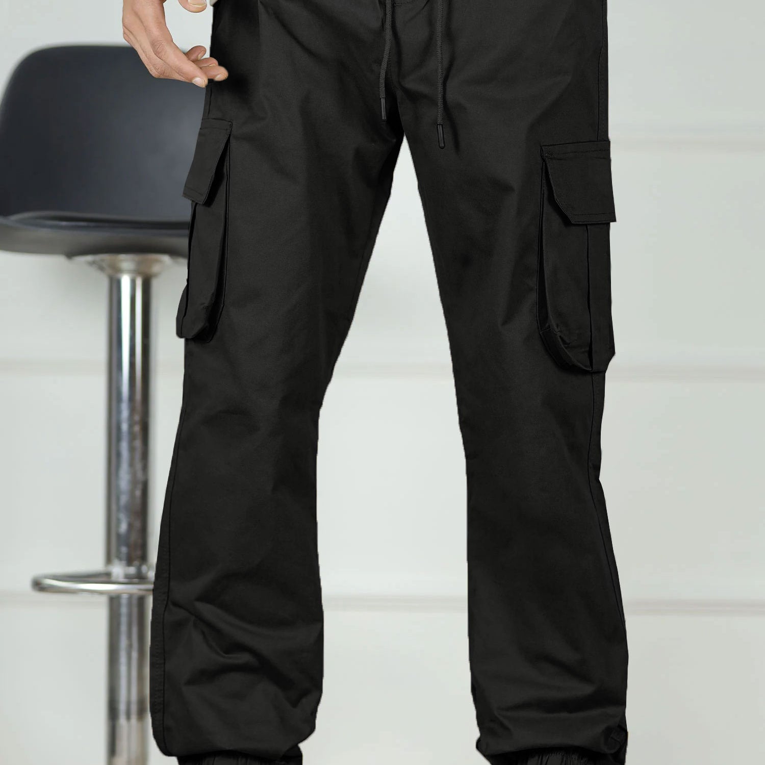 Turbo DrawString Pockets Cotton Loose Bottom Trouser