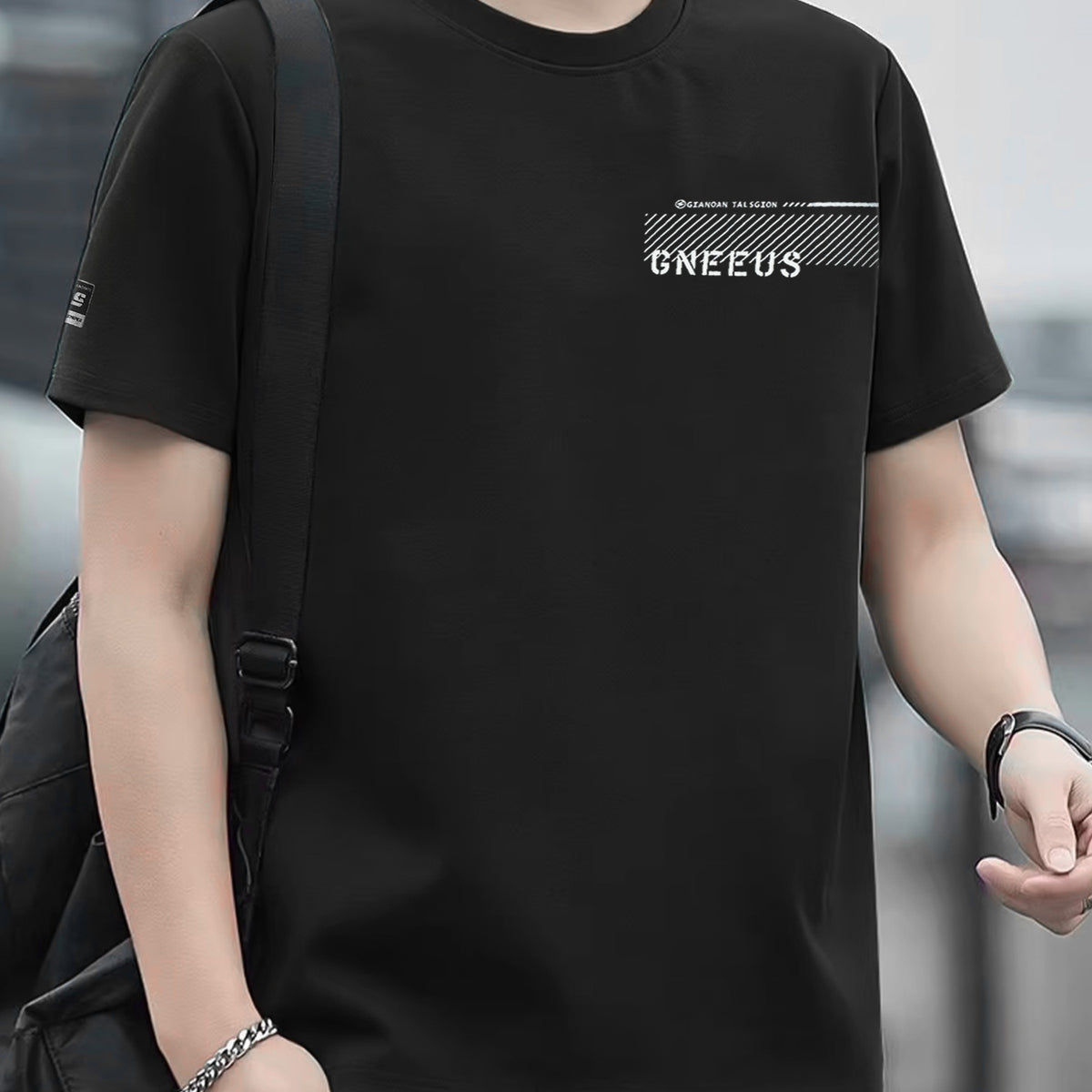 Cotton Blend Round Neck T-shirt